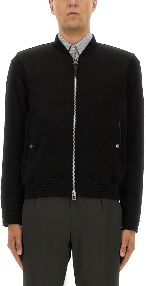 Tom Ford ZIP SWEATSHIRT. Zwart