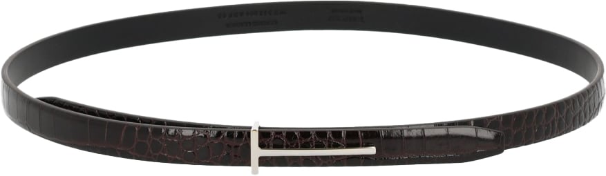 Tom Ford THIN LEATHER BELT Bruin