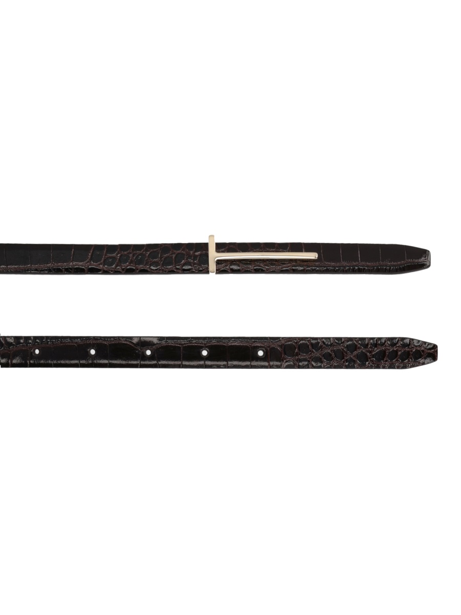 Tom Ford THIN LEATHER BELT Bruin