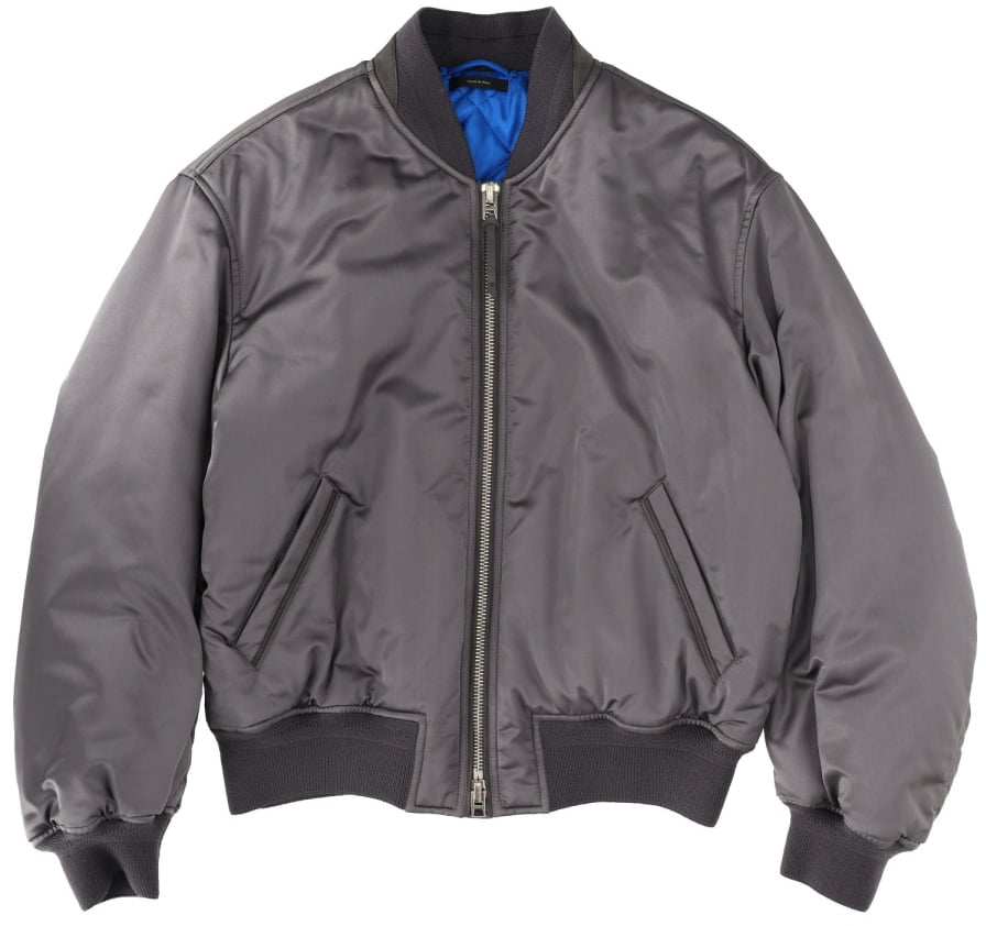 Tom Ford SILK BOMBER JACKET Grijs