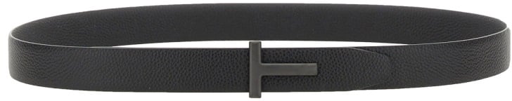 Tom Ford CINTURA CON FIBBIA "T" Zwart