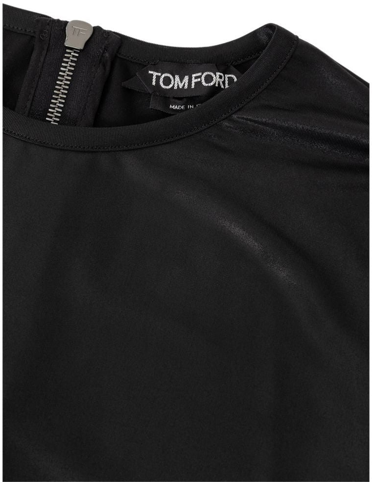 Tom Ford Black Viscose Long Sleeve Zwart