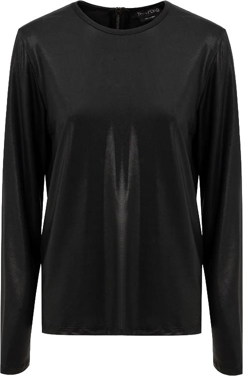 Tom Ford Black Viscose Long Sleeve Zwart