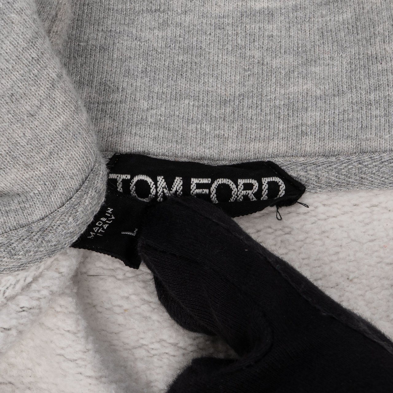 Tom Ford Tom Ford Grey Cotton Men Zipper Jacket (L) Donkergrijs