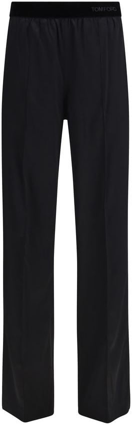 Tom Ford Tom Ford Black Silk Casual Pants Zwart