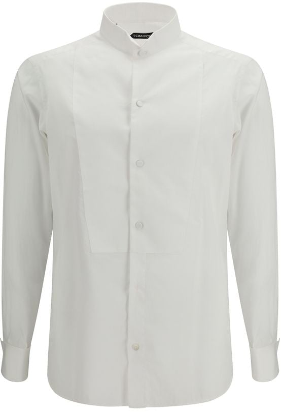 Tom Ford White Cotton Dress Shirt Wit