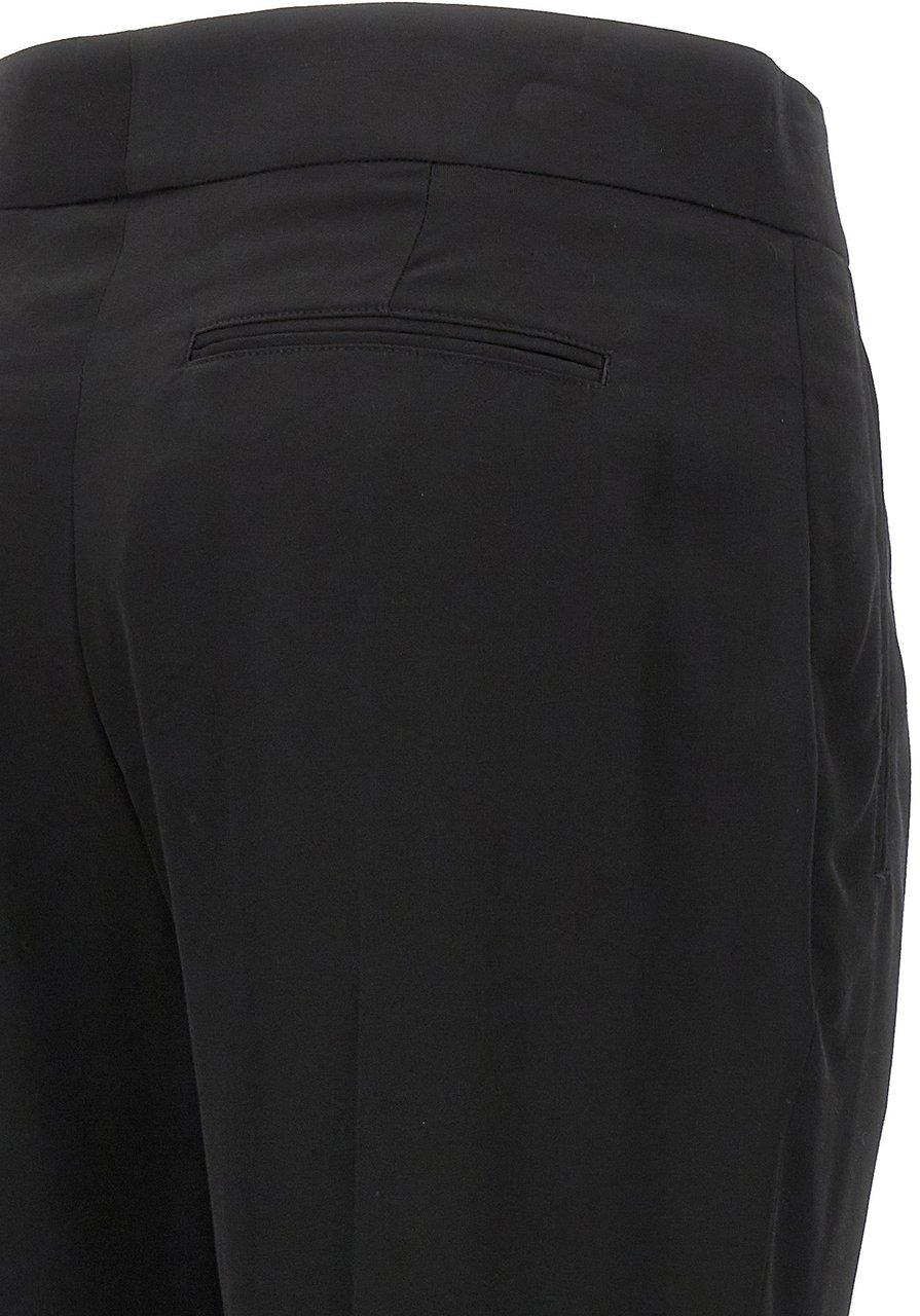 Tom Ford Black Viscose Dress Pants Zwart