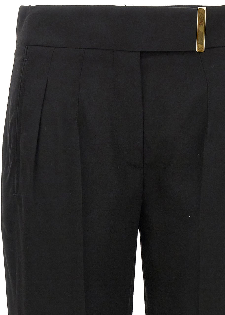 Tom Ford Black Viscose Dress Pants Zwart
