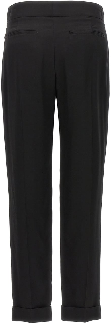 Tom Ford Black Viscose Dress Pants Zwart