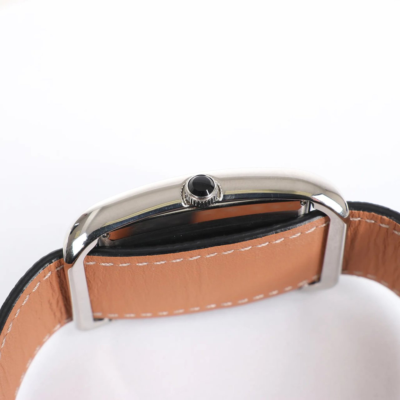 Tom Ford Tom Ford N.001 TFT001003 00276 SS & Leather QZ Watch with Black Dial Zwart