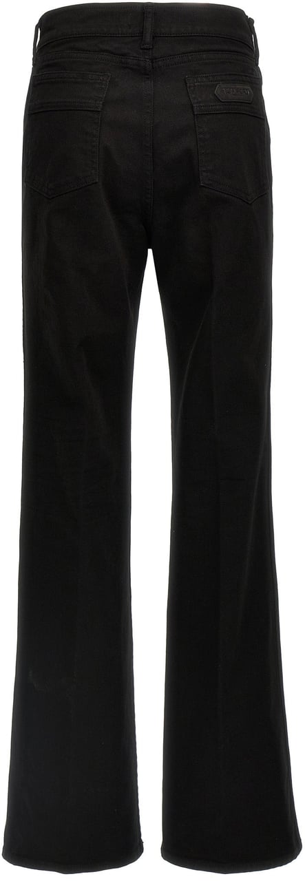 Tom Ford Black Cotton Flared Jeans Zwart