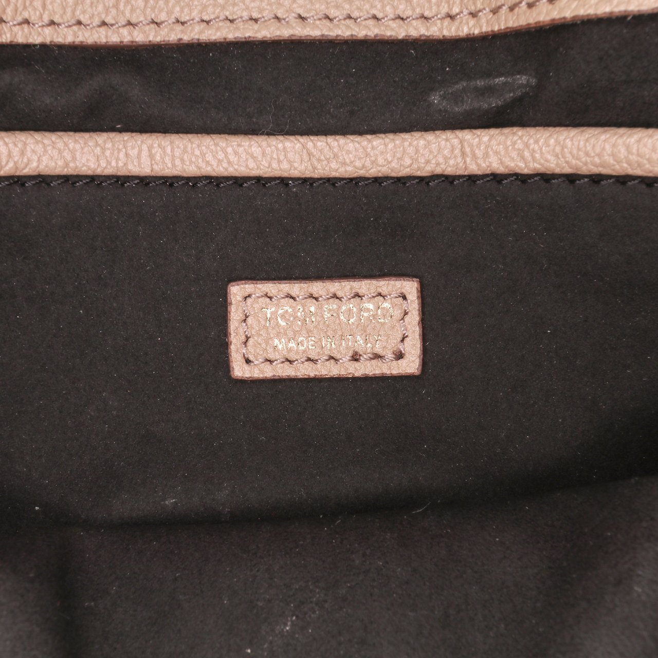 Tom Ford Grained Calfskin TF Flap Crossbody Bruin