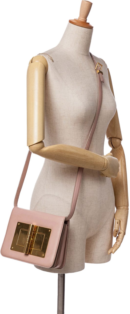 Tom Ford Medium Leather Natalia Crossbody Roze