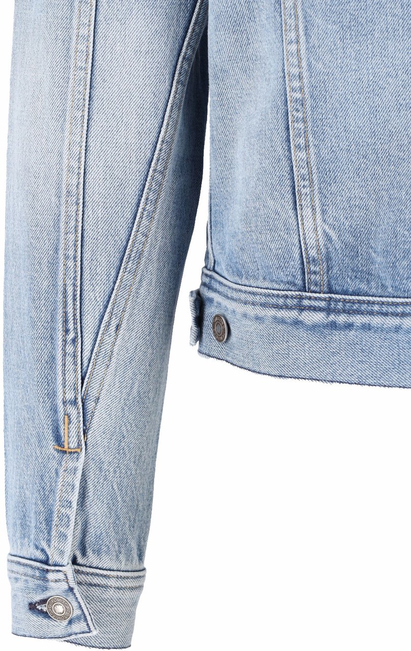 Tom Ford Light Wash Tailored Cropped Denim Jacket Blauw