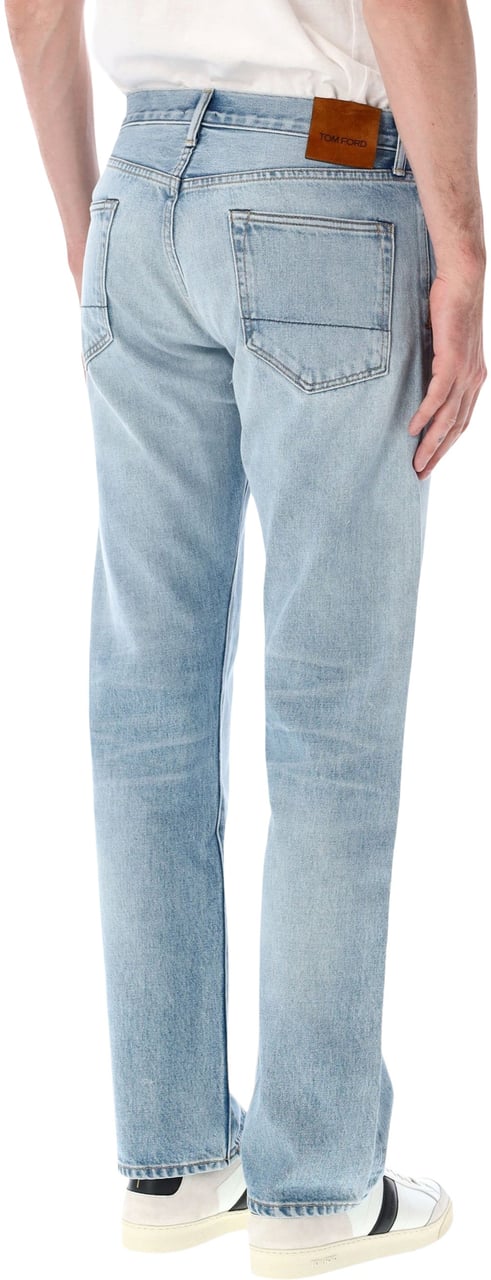 Tom Ford Denim 50 Striaght Fit Pale Denim Blue Lichtblauw