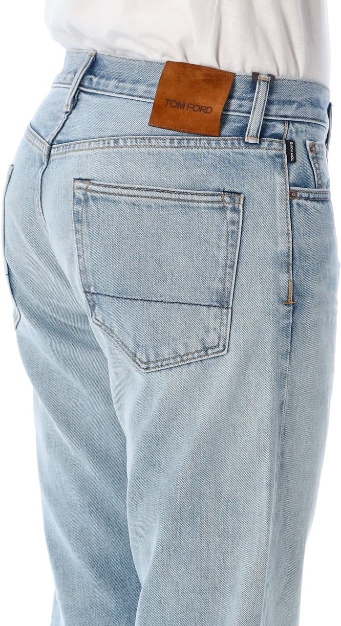 Tom Ford Denim 50 Striaght Fit Pale Denim Blue Lichtblauw