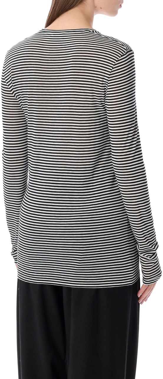 Tom Ford Long Sleeve Tee Stripes Black White Stripes Divers