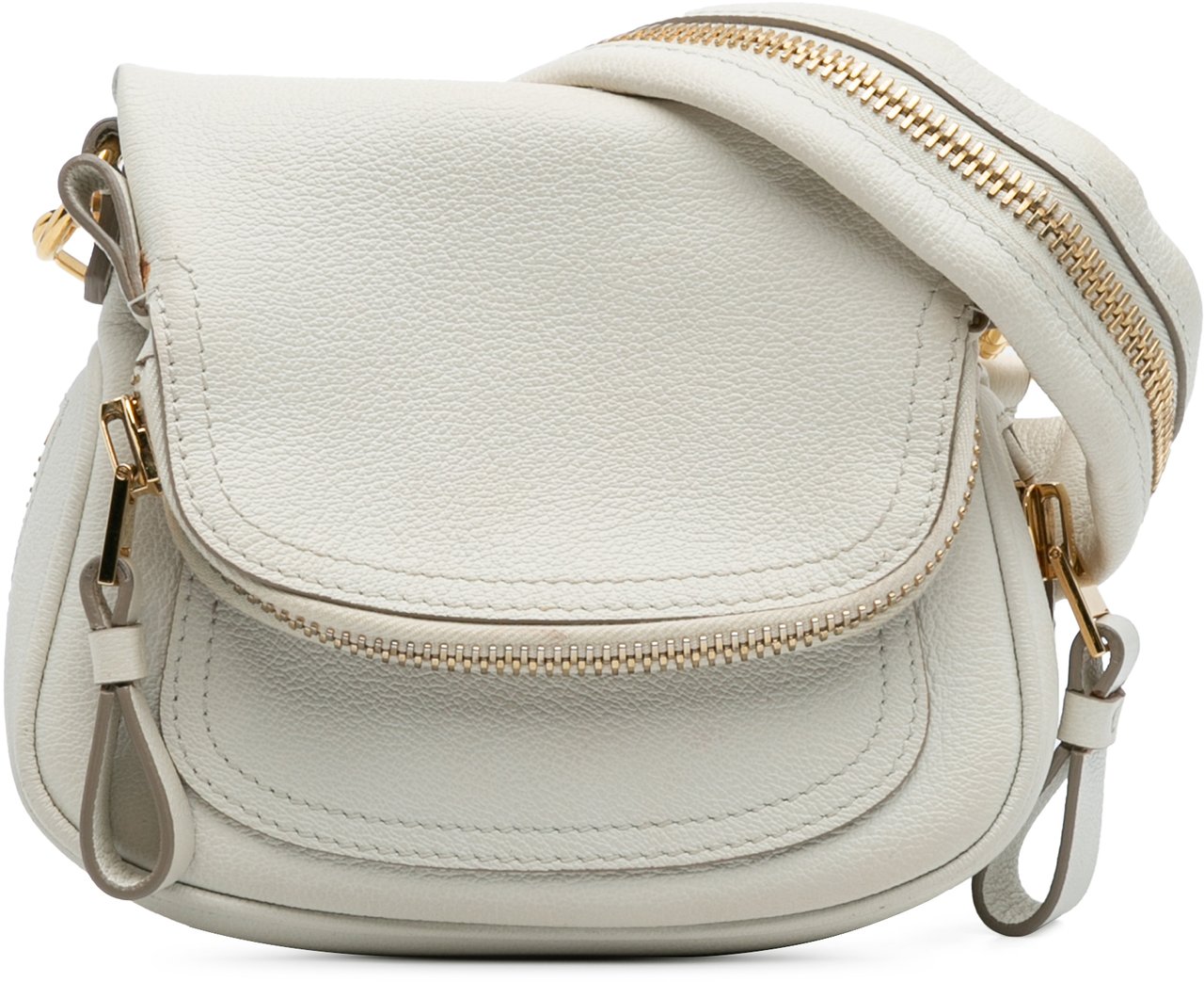 Tom Ford Mini Calfskin Jennifer Crossbody Wit