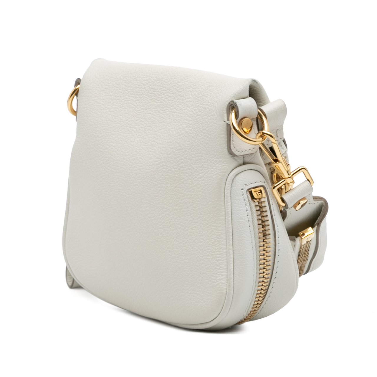 Tom Ford Mini Calfskin Jennifer Crossbody Wit