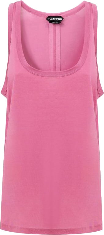Tom Ford Pink Silk Tank Top Roze