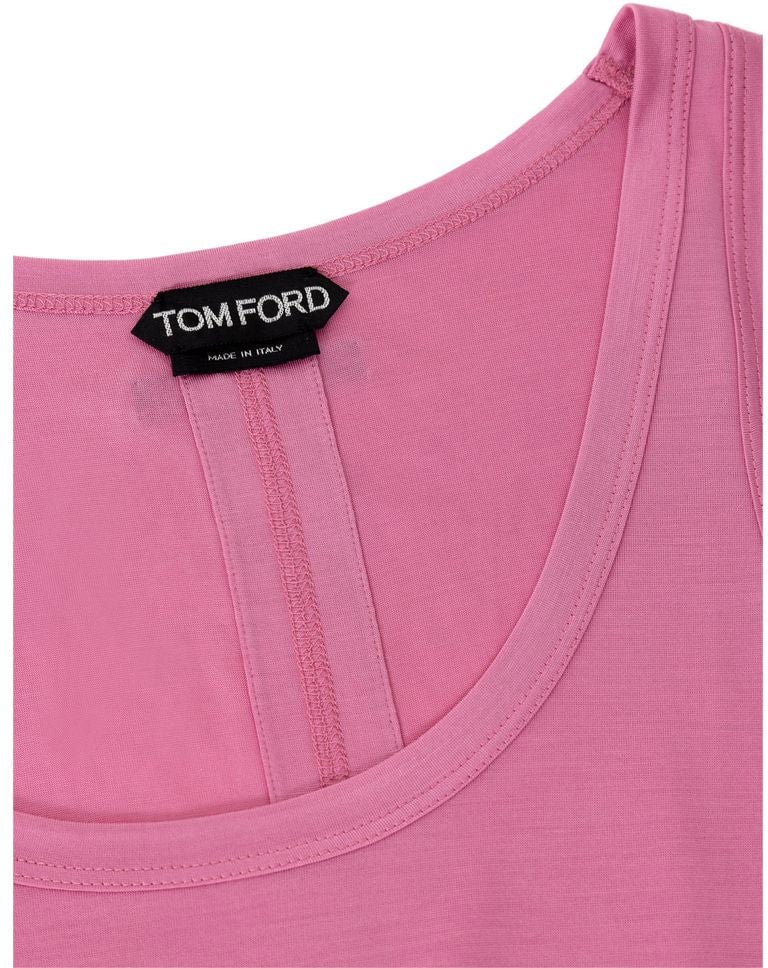 Tom Ford Pink Silk Tank Top Roze