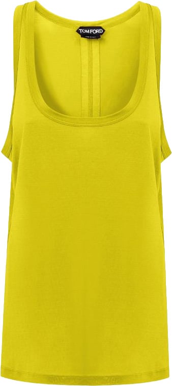 Tom Ford Yellow Silk Tank Top Geel