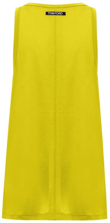 Tom Ford Yellow Silk Tank Top Geel
