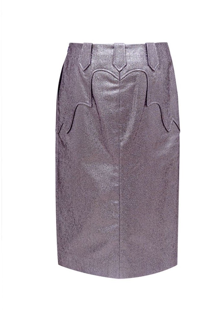 Tom Ford Purple Polyamide Midi Skirt Paars