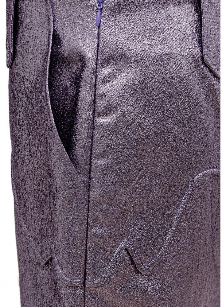 Tom Ford Purple Polyamide Midi Skirt Paars