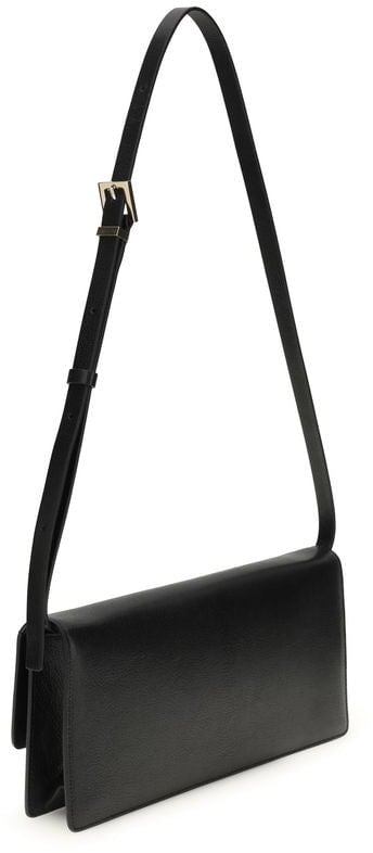 Tom Ford Tom Ford Black Calf Leather Bos Taurus Shoulder Bag Zwart