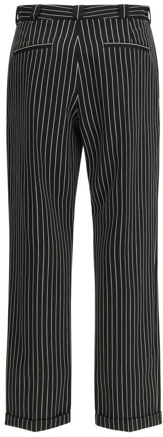 Tom Ford Black Wool Casual Pants Zwart