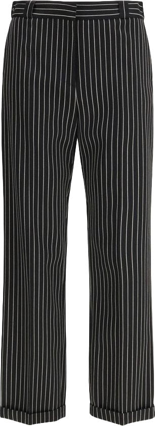Tom Ford Black Wool Casual Pants Zwart