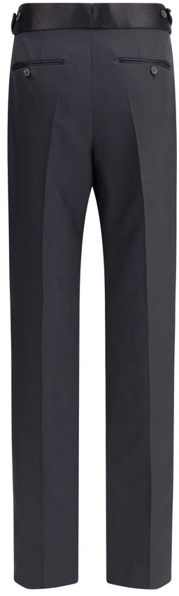 Tom Ford Black Silk Dress Pants Zwart