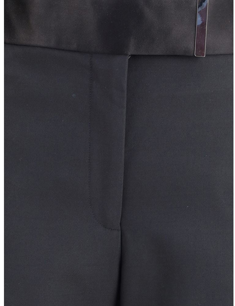 Tom Ford Black Silk Dress Pants Zwart