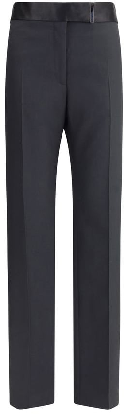 Tom Ford Black Silk Dress Pants Zwart