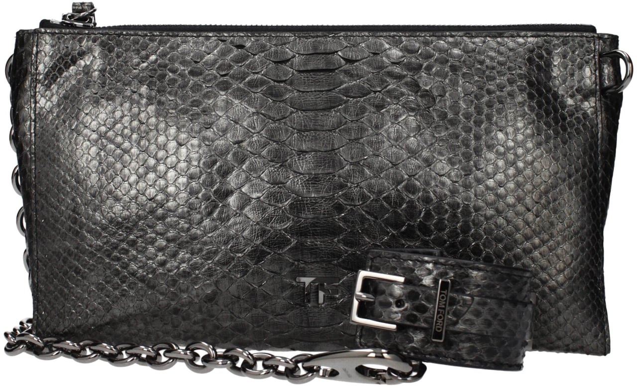 Tom Ford Tom Ford Gray Skin Handbag Grijs