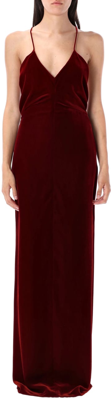 Tom Ford Velvet Long Gown Rosso Rood
