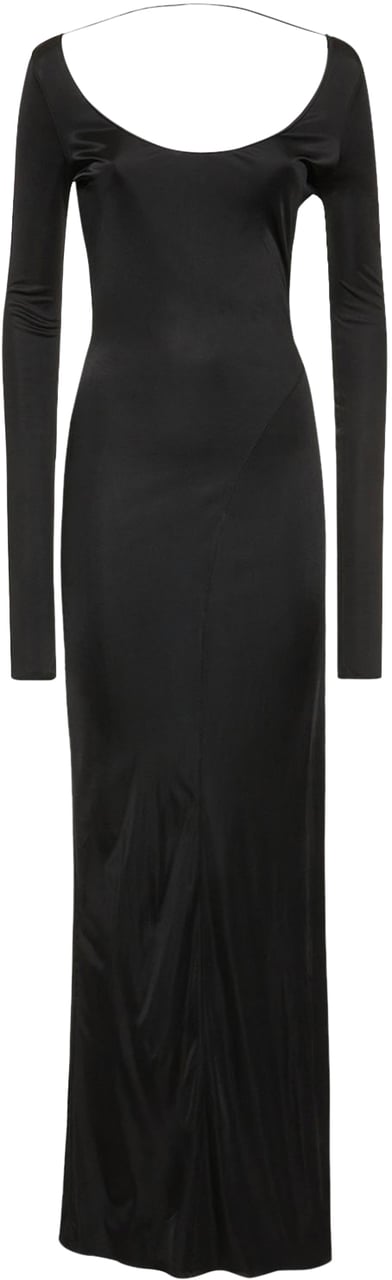 Tom Ford Long fitted dress in elegant black fabric Zwart