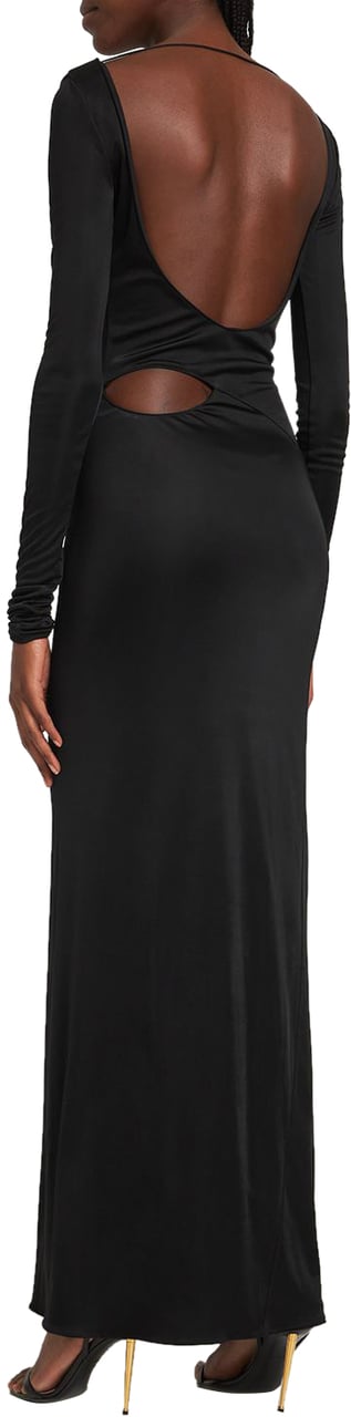 Tom Ford Long fitted dress in elegant black fabric Zwart