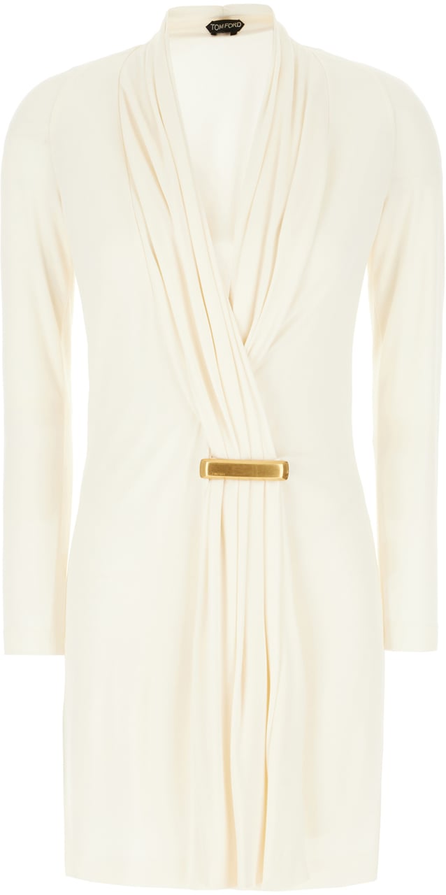 Tom Ford Tom Ford Ivory viscose dress Neutraal