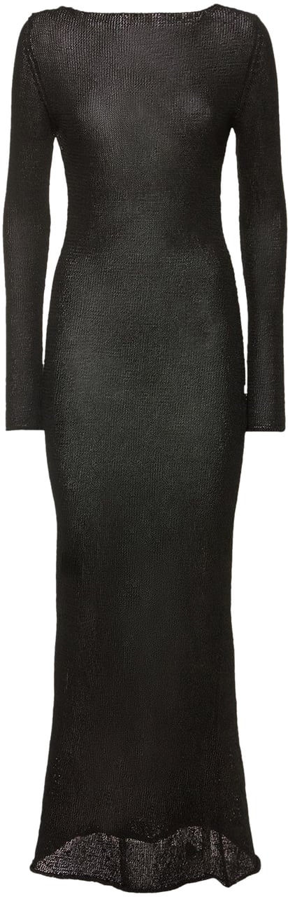 Tom Ford Elegant black slim fit long dress Zwart