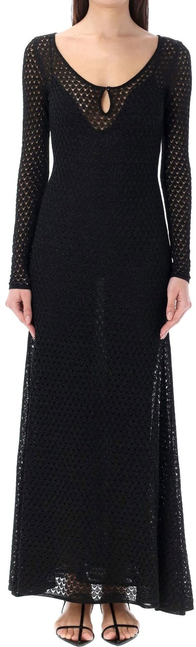 Tom Ford Tom Ford Lurex Crochet Maxi Dress Zwart
