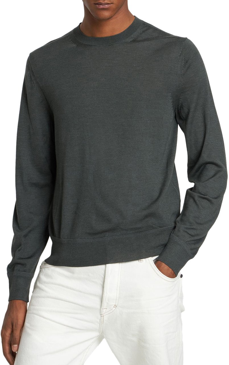 Tom Ford Dark gray elegant casual sweater Groen