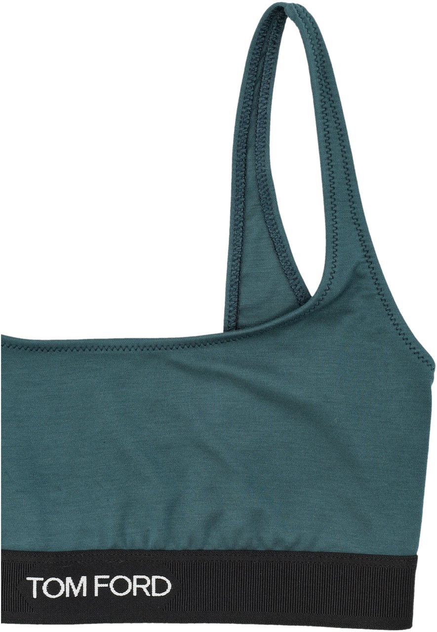 Tom Ford Bralette Logo Teal Green Groen