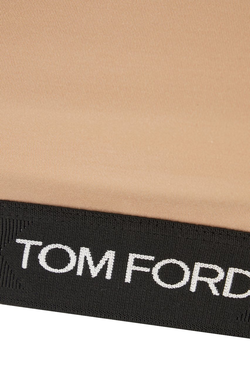 Tom Ford Beige stretch modal bandeau bra Beige