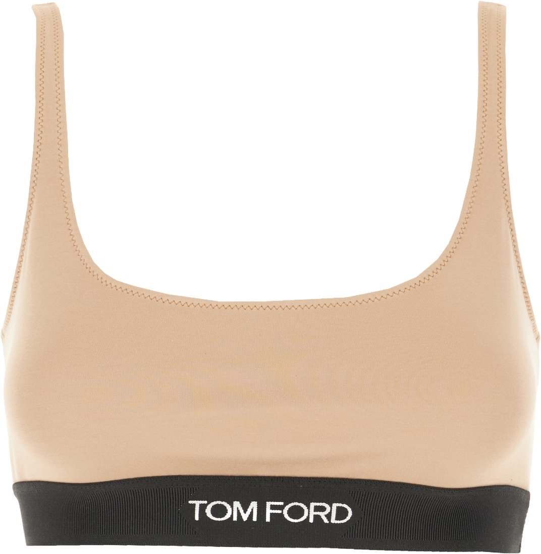 Tom Ford Beige stretch modal bandeau bra Beige
