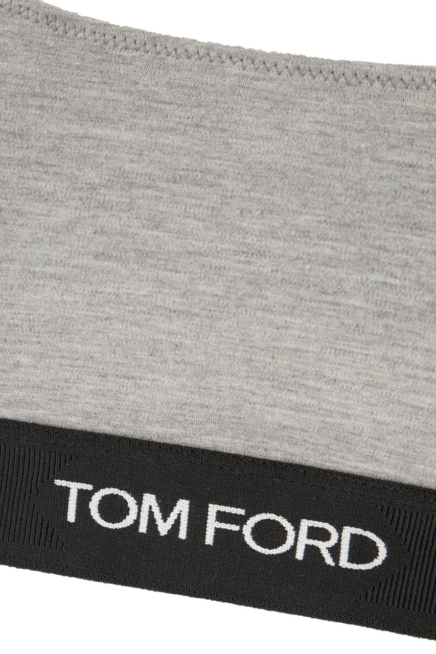 Tom Ford Grey stretch modal bandeau bra Grijs