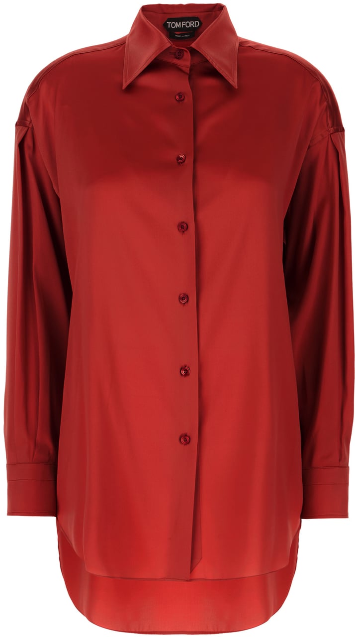 Tom Ford Tom Ford Red stretch silk shirt Rood