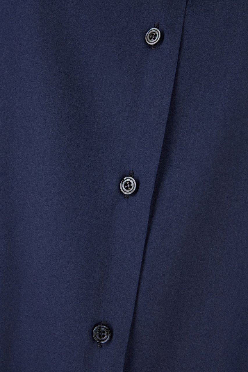 Tom Ford Tom Ford Navy blue stretch silk shirt Blauw