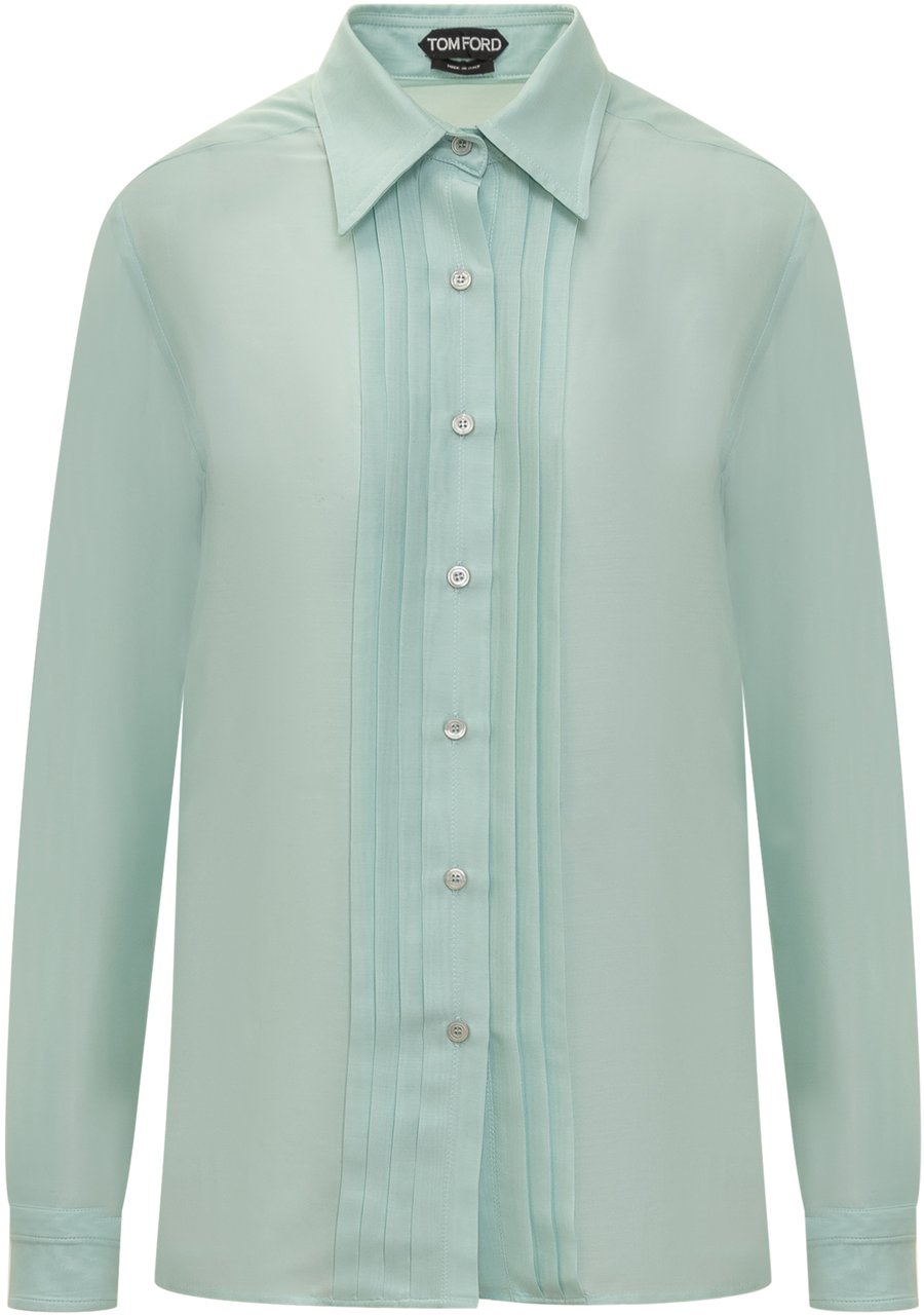 Tom Ford Camicia in Seta Groen